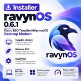 DVD Installer ravynOS 0.6.1 - Distro BSD Tampilan Mirip macOS Desktop Modern - foto 1