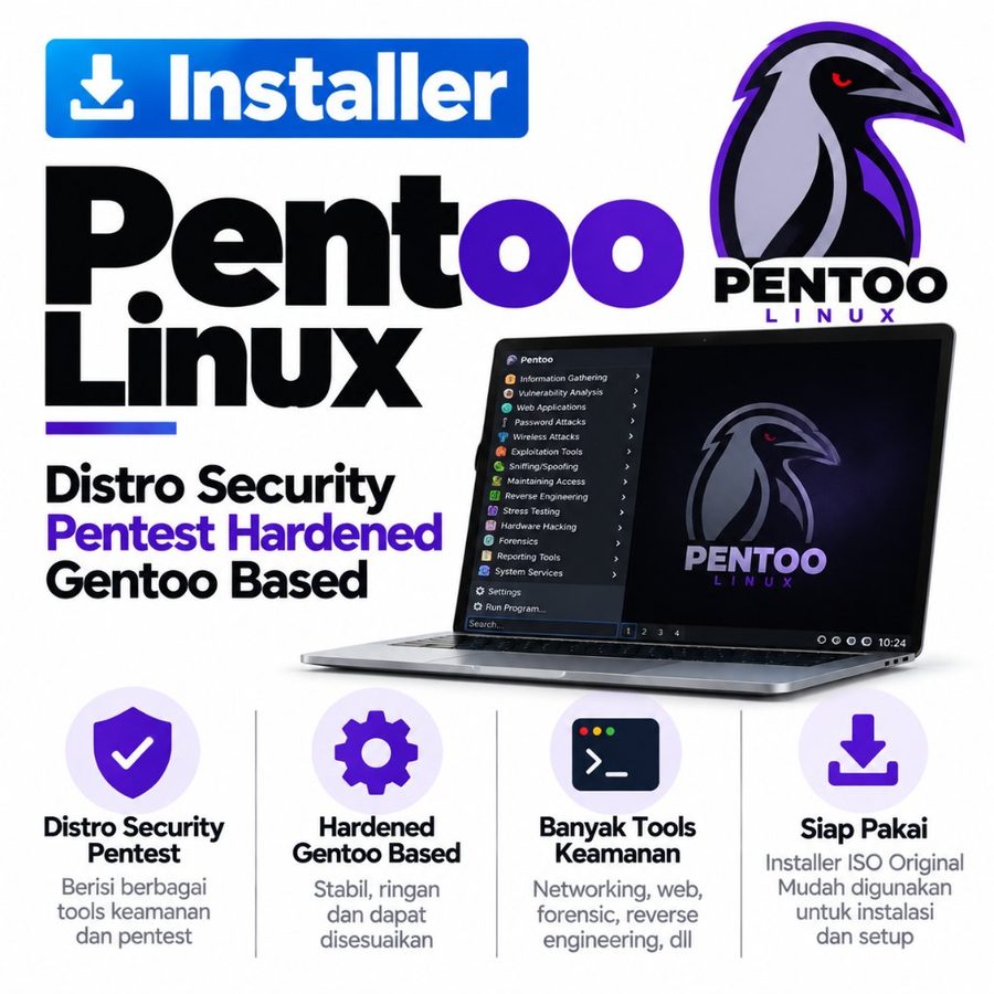 DVD Installer Pentoo Linux 2026.0 - Distro Security Pentest Hardened Gentoo Based