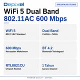 USB WiFi Bluetooth 2in1 Dual Band 5GHz 2.4GHz 600Mbps Dongle 802.11AC RTL8821CU - foto 4