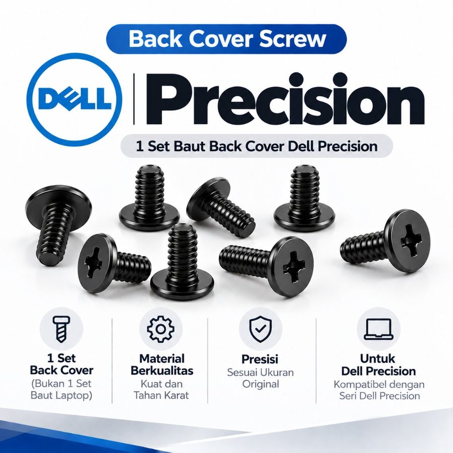 Baut Casing Bawah Dell Precision 5510 5520 5530 5540 5550 5560 7510 M3800 Back Cover Screws