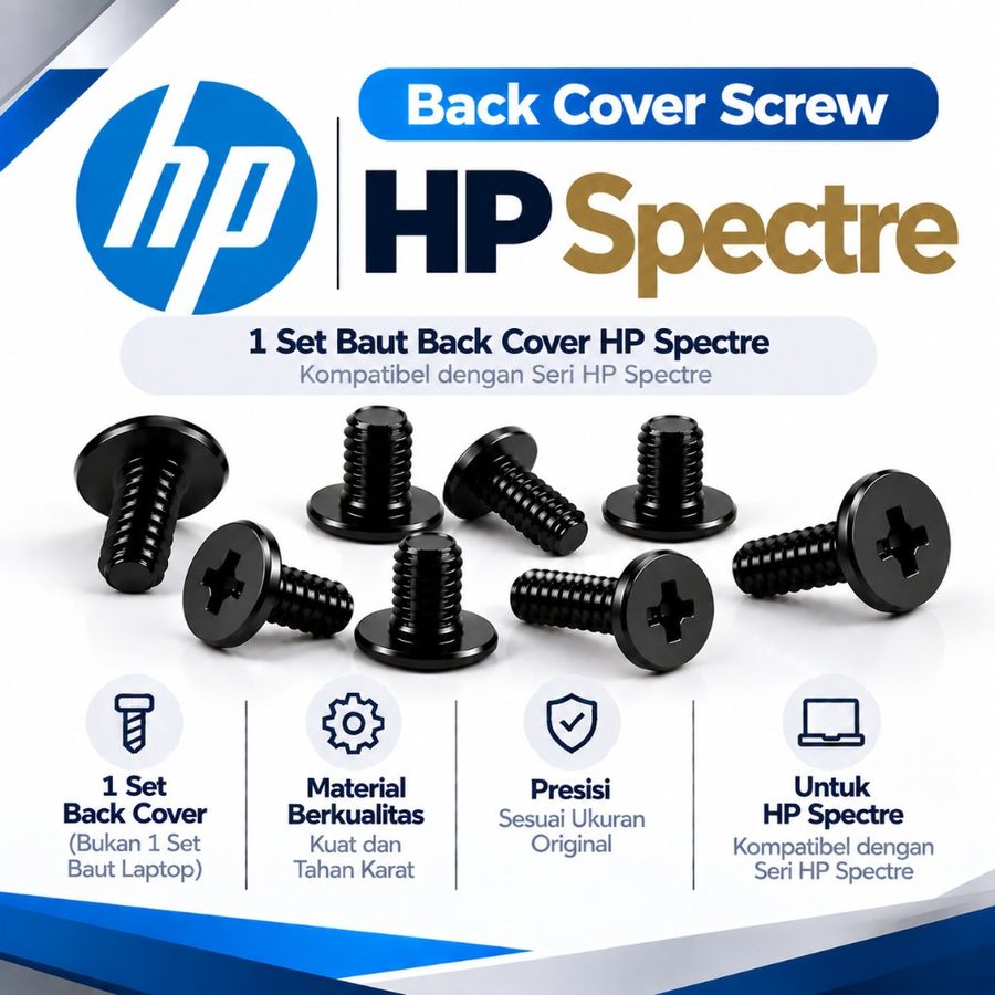 Baut Laptop HP Spectre x360 13-ac 13-ae 13-ap Casing Bawah Back Cover Screw