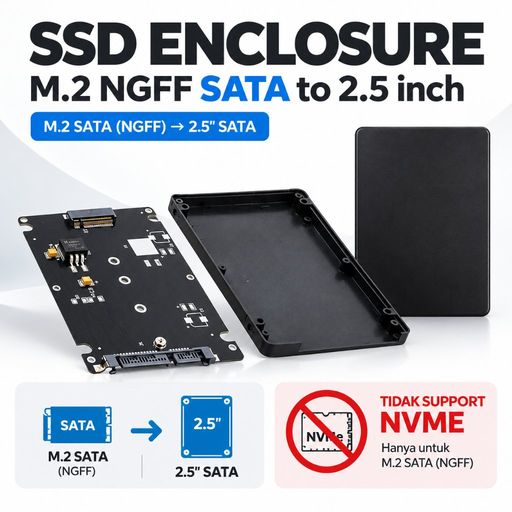 Casing SSD M.2 NGFF SATA ke 2.5 Inch Ada