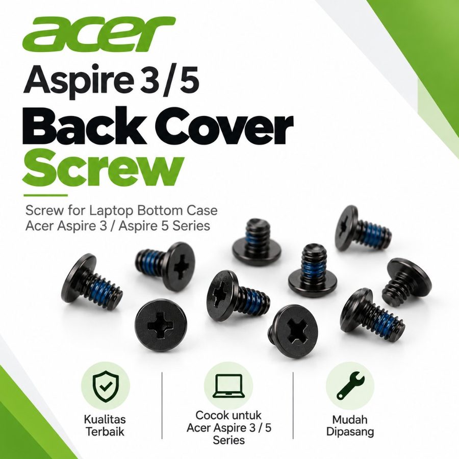 Baut Laptop Acer Aspire 3 5 A314-22 A315-41 A315-42 A514-53 A514-54 Casing Bawah Back Cover Screw