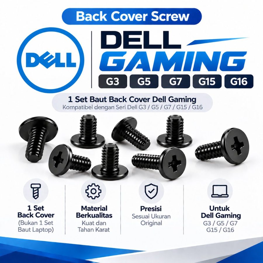 Baut Casing Bawah Dell G3 G5 G7 G15 G16 3500 3579 3779 5590 5515 5520 5521 5530 Back Cover