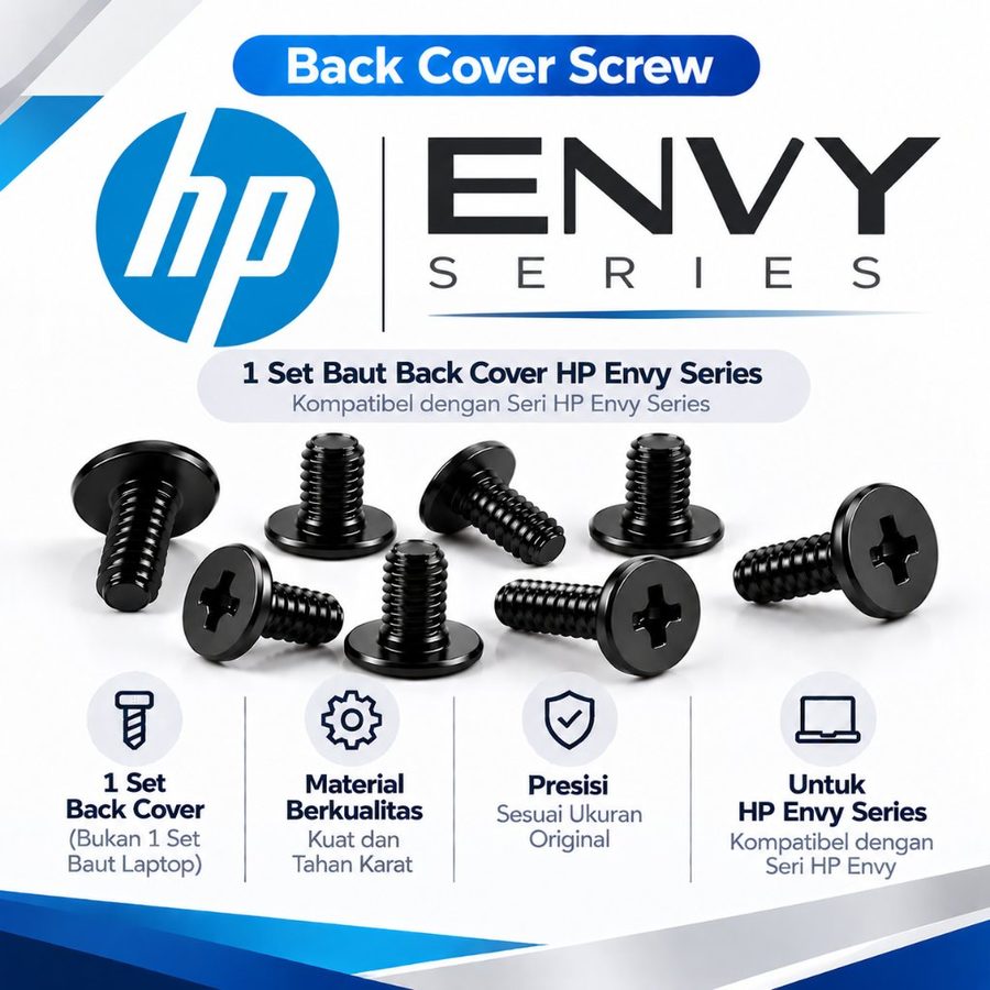Baut Sekrup Casing Bawah HP Envy 13-ba 13-aq 13-ay 13-ad 13-d 15-u TS14 Back Cover Screws