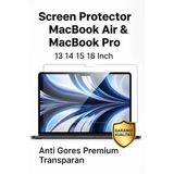 Anti Gores Screen Protector MacBook Air Pro M1 M2 M3 M4 13 14 15 16 Inch Clear Pelindung Layar - foto 5