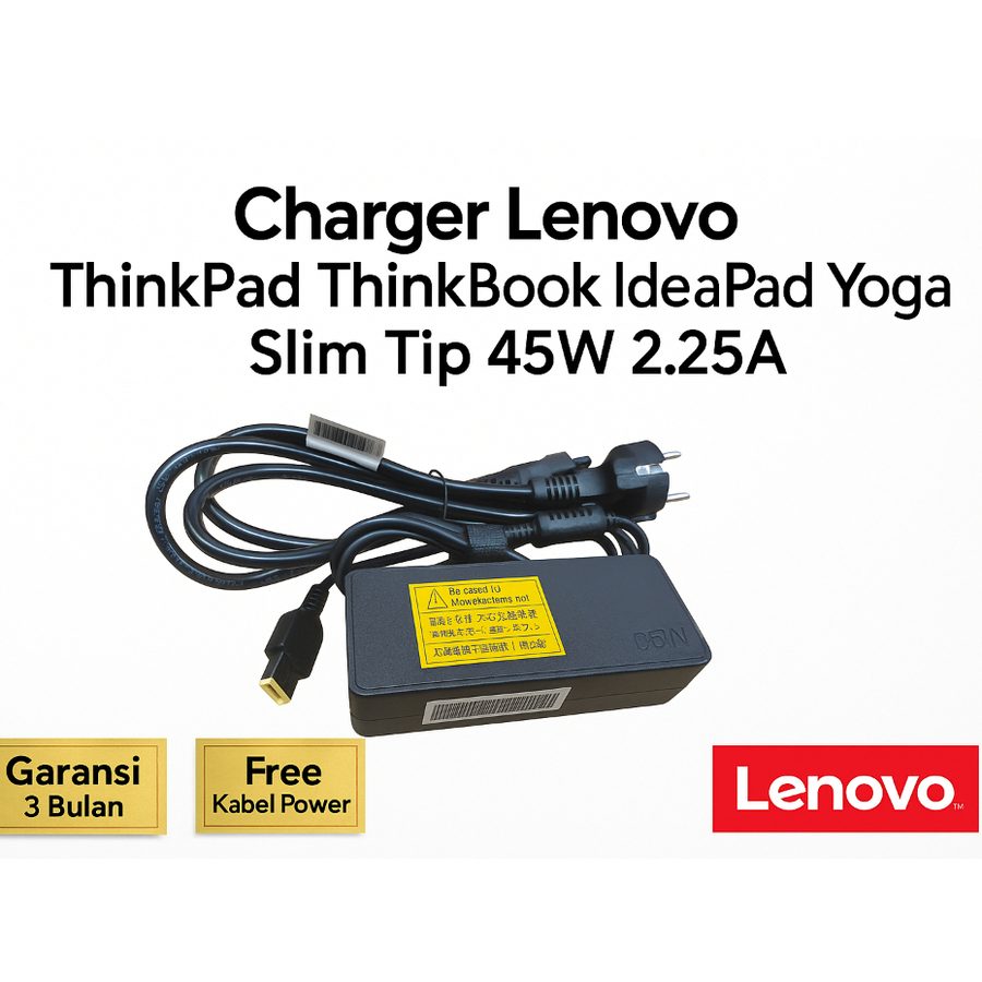 Charger Casan Adaptor IdeaPad 300 500 Yoga 11S Slim Tip 20V 2.25A 45W