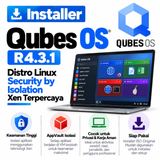 DVD Installer Qubes OS R4.3.1 - Distro Linux Security by Isolation Xen Terpercaya - foto 1