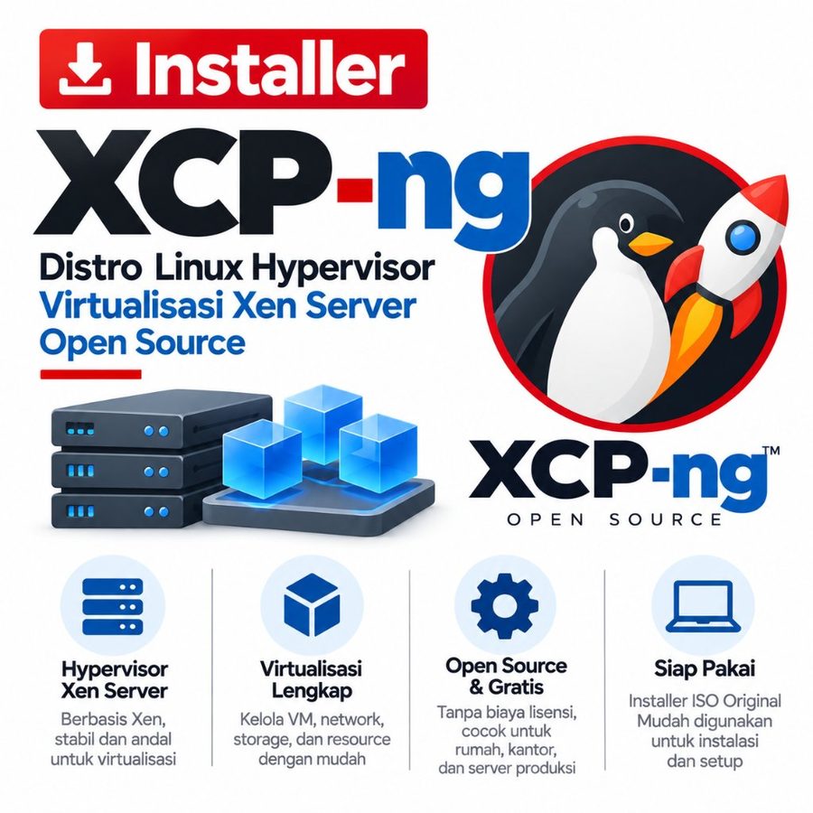 DVD Installer XCP-ng 8.3.0 - Distro Linux Hypervisor Virtualisasi Xen Server Open Source