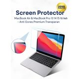 Anti Gores Screen Protector MacBook Air Pro M1 M2 M3 M4 13 14 15 16 Inch Clear Pelindung Layar - foto 4
