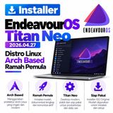DVD Installer EndeavourOS Titan Neo 2026.04.27 - Distro Linux Arch Ramah Pemula - foto 1