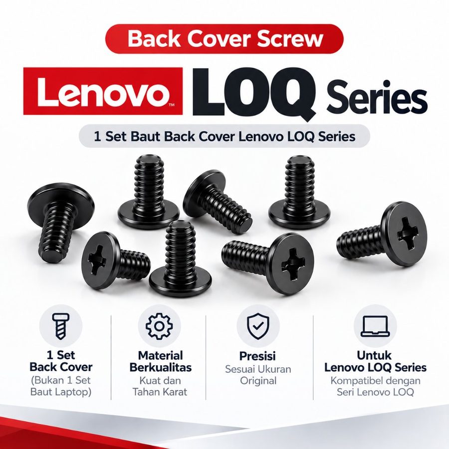 Baut Laptop Lenovo LOQ 15IRX9 15IRX10 15AHP10 15IPH11 16IRH8 17IRX10 Casing Bawah Sekrup Screw