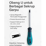 Obeng U-Type Screwdriver U1.7 U2 U2.3 U2.6 Magnetic Anti Tamper Garpu Spanner Servis Elektronik - foto 7