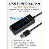 OTG Type C USB Hub Depixel High Speed 1x USB 3.0 3x USB 2.0 Kompatibel Laptop Garansi 1 Tahun - foto 3