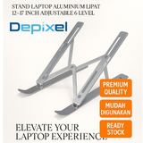 Stand Laptop Aluminium Lipat 12-17 Inch Adjustable 6 Level Portable Ergonomis Dudukan Penyangga - foto 9
