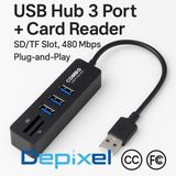 OTG Type C USB Hub Depixel High Speed 1x USB 3.0 3x USB 2.0 Kompatibel Laptop Garansi 1 Tahun - foto 6
