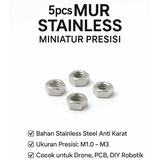 5pcs Mur Stainless M1.0 M1.2 M1.4 M1.6 M2 M2.5 M3 Nut Presisi Drone DIY - foto 1