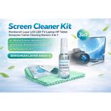 Pembersih Laptop LCD Keyboard 3in1 Cleaning Kit Cairan Depixel Microfiber Kuas Screen Cleaner - foto 9