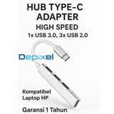 OTG Type C USB Hub Depixel High Speed 1x USB 3.0 3x USB 2.0 Kompatibel Laptop Garansi 1 Tahun - foto 8