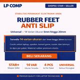 4pcs Karet Kaki Laptop Anti Slip Rubber Feet Universal Tatakan Bantalan Alas Speaker Konsol DIY - foto 7