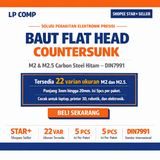 5pcs Baut L Hex Flat Head M2 M2.5 Carbon Steel Hitam DIN7991 Countersunk - Screw 2mm 2.5mm - foto 5