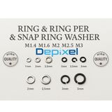Ring Washer Flat Spring SS304 M1.4 M1.6 M2 M2.5 M3 Stainless Steel 10pcs - foto 9
