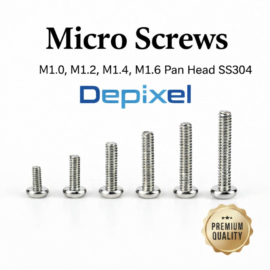10pcs Baut Pan Head M1 M1.2 M1.4 M1.6  Stainless Steel SS304 Kecil Mini 1mm 1.2mm 1.4mm 1.6mm