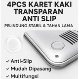 Karet Kaki Laptop Bening Anti Slip Tatakan Alas Bantalan Bulat Clear Rubber Feet DIY Universal - foto 1