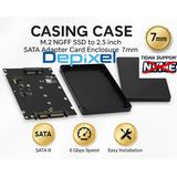 Casing SSD M.2 NGFF SATA ke 2.5 Inch Adapter Enclosure 7mm Support 2230 2242 2260 2280 - foto 1