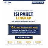 Baut Kecil Mikro M1 M1.2 M1.4 M1.6 M1.7 Flat Head Philips Carbon Steel Hitam 10pcs Screw - foto 8