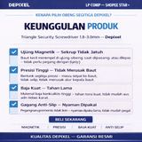 Obeng Segitiga Triangle Screwdriver 1.8 2.0 2.3 3.0 mm Magnetik Presisi Security - foto 5