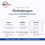Optimac Hardcase MacBook Air 15 Inch M2 M3 M4 A2941 A3114 A3241 Crystal Polycarbonate 3 Warna - foto 5