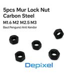 5pcs Mur Lock Nut Carbon Steel M1.6 M2 M2.5 M3 Mur Pengunci Baut 1.6mm 2mm 2.5mm 3mm Hitam - foto 4