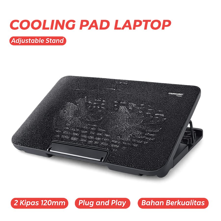 Cooling Pad Laptop Stand 2 Kipas 120mm 17Inch