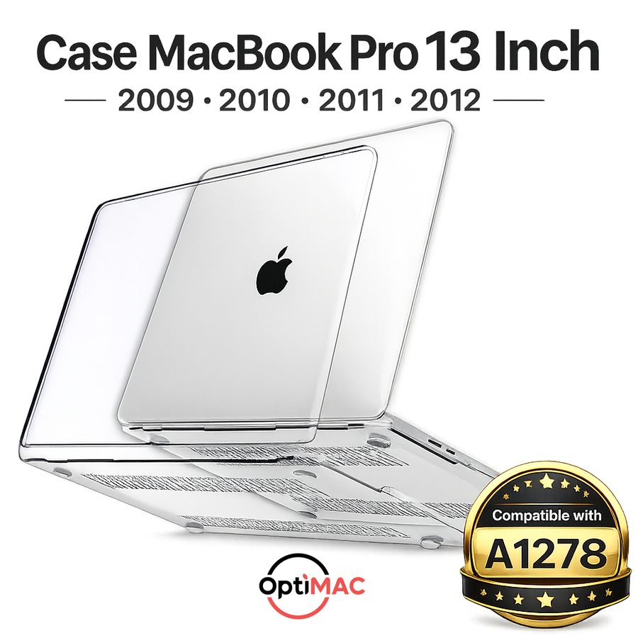 Case Hardcase MacBook Pro 13 Inch A1278 2009 2010 2011 2012 CD-ROM Crystal Bening Casing Optimac