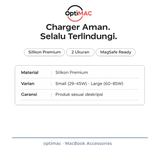 Case Charger Macbook Optimac Silicone Cover Protector Magsafe Pelindung Adaptor Air Pro Premium Soft - foto 3