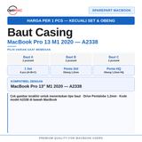 Baut Screw Casing Cover Belakang MacBook Pro 13 M1 2020 A2338 Set A B C Pentalobe - foto 2
