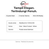 Case MacBook Air 13.6 Inch M2 M3 A2681 A3113 Hardcase Crystal Transparan Optimac 3 Warna - foto 5