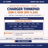 Charger Casan Type C 65W USB-C 20V 3.25A ThinkPad T490 T490s T14 T15 T16 T590 - foto 2