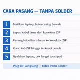 Kabel Touchpad FPC FFC HP Elitebook Flexible AWM 20624 ZIF 0.5mm 1.0mm Laptop Pengganti - foto 5