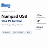 USB Keyboard Numeric Numpad 18 Tombol Keypad Portabel Minimalis Kompatibel Semua Laptop PC - foto 6