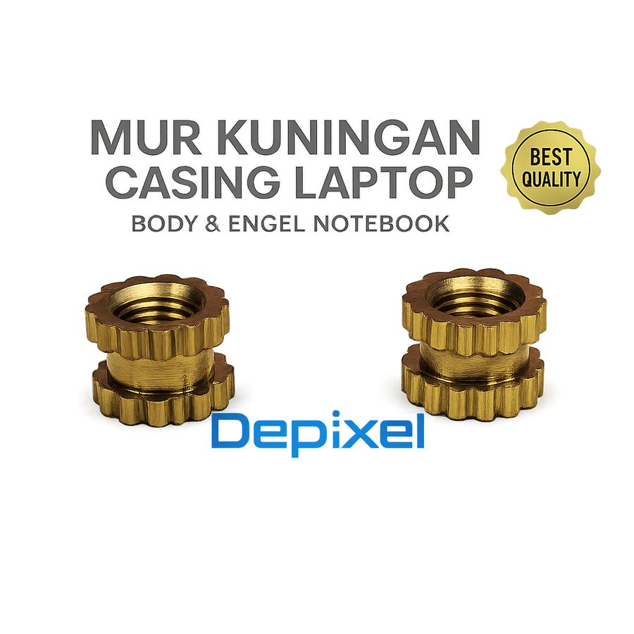 2pcs Mur Kuningan Dudukan Baut Casing Laptop Body Engsel Notebook Brass