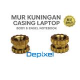 2pcs Mur Kuningan Dudukan Baut Casing Laptop Body Engsel Notebook Brass - foto 1