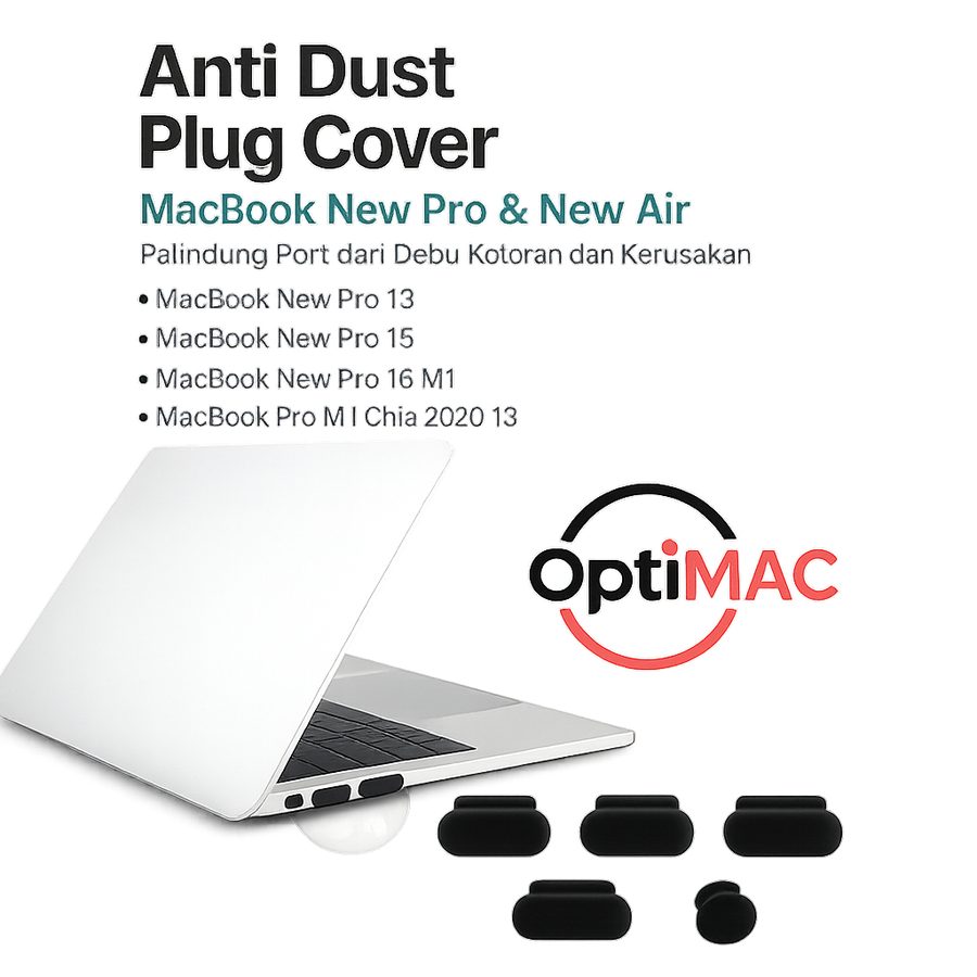 Anti Dust Plug Cover MacBook Pro Air USB-C A1932 A1989 A2159 A2338 Pelindung Port