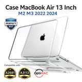 Case MacBook Air 13.6 Inch M2 M3 A2681 A3113 Hardcase Crystal Transparan Optimac 3 Warna - foto 1