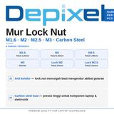 5pcs Mur Lock Nut Carbon Steel M1.6 M2 M2.5 M3 Mur Pengunci Baut 1.6mm 2mm 2.5mm 3mm Hitam - foto 2