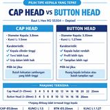 Baut L Hex M2 Stainless Steel SS304 Cap Button Head 5pcs Screw Sekrup 2mm - foto 4