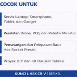 Kunci L Hex Hexagonal CR-V 0.7 0.9 1.27 1.5 2.0 2.5 3.0 mm Allen Key Wrench Presisi - foto 5