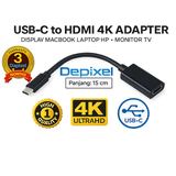 USB Type C To HDMI 4K Adapter Display MacBook Laptop HP Monitor TV Konverter 1080p Depixel - foto 1