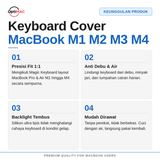Keyboard Cover MacBook Pro Air Silikon A2442 A2485 A2779 A2780 A2681 A2941 A2991 A2918 A3114 - foto 2